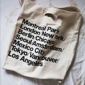 American apparel tote bag. Los Angeles is in red